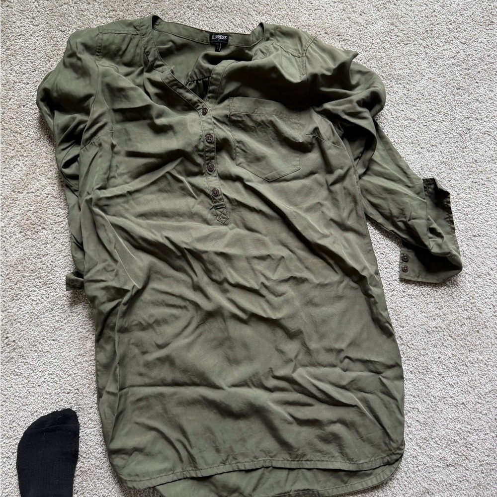 Express women’s Olive Green Dress